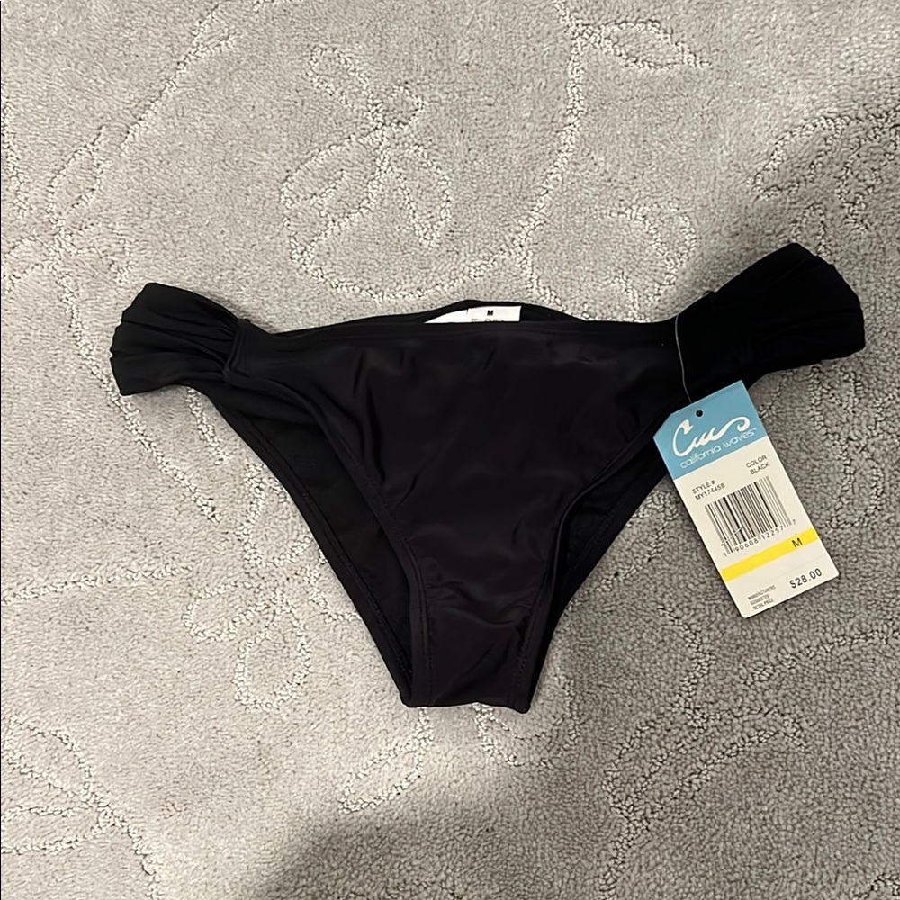 California Waves Black Bikini Bottom